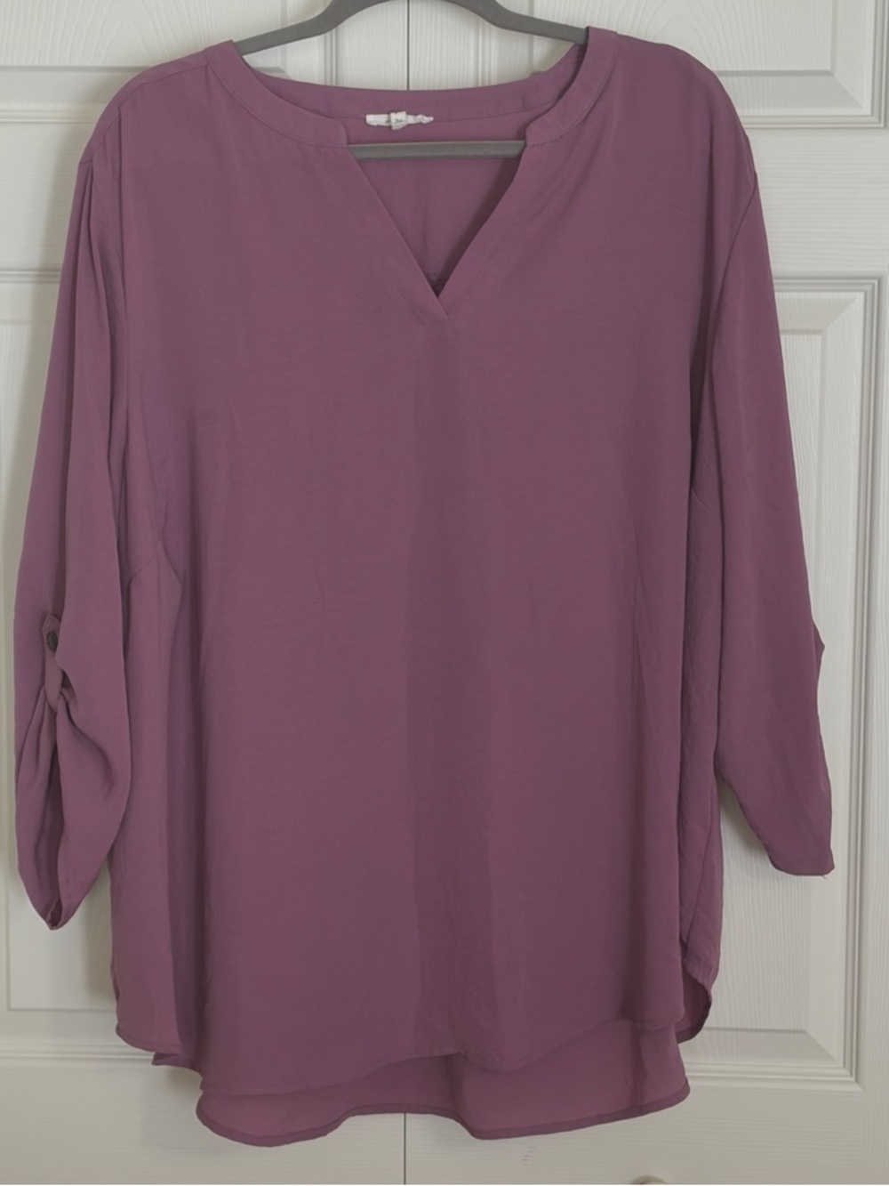 Maurices Plum Split V-Neck Tunic